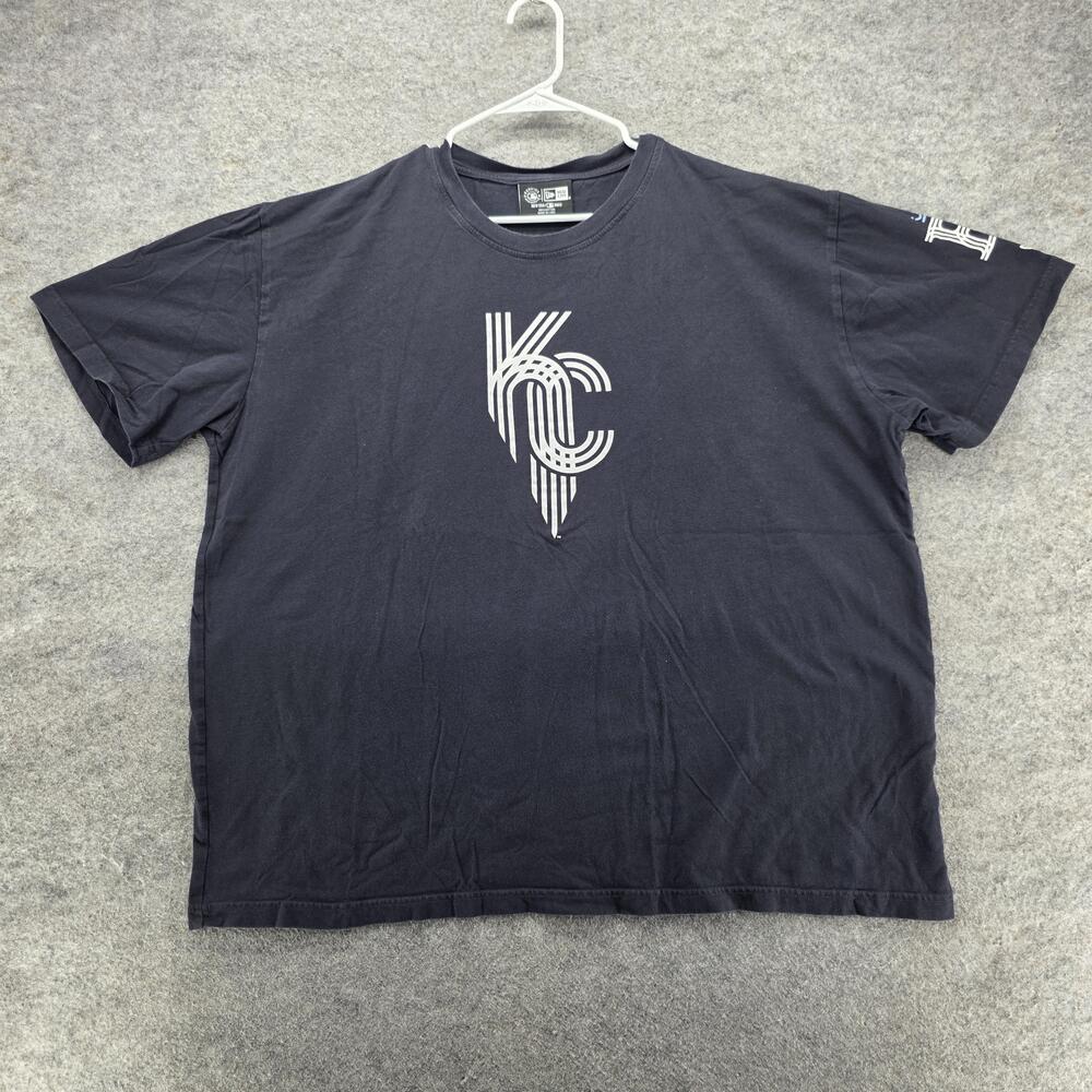 Kansas City Royals Shirt Mens 2XL Black Short Sleeve Crewneck New Era MLB
